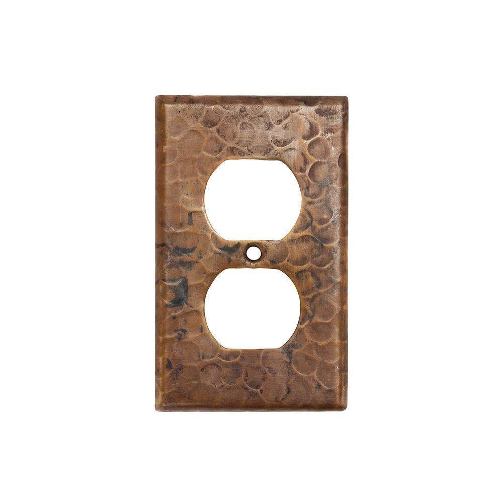 Oil Rubbed Bronze Outlet Wall Plates The Home Depot 1 Gang Hammered Copper Single Duplex Outlet Wall Plate Oil Rubbed Bronze