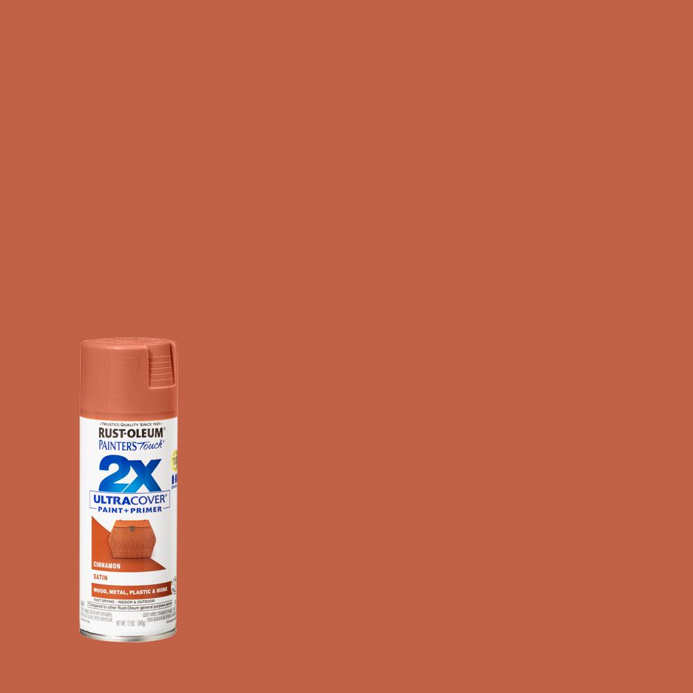 Rust Oleum Painter S Touch 2x 12 Oz Satin Cinnamon General Purpose Spray Paint 334061 The Home Depot