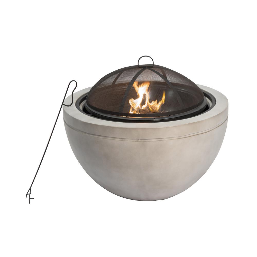 Black And Grey Fire Pits Outdoor Heating The Home Depot