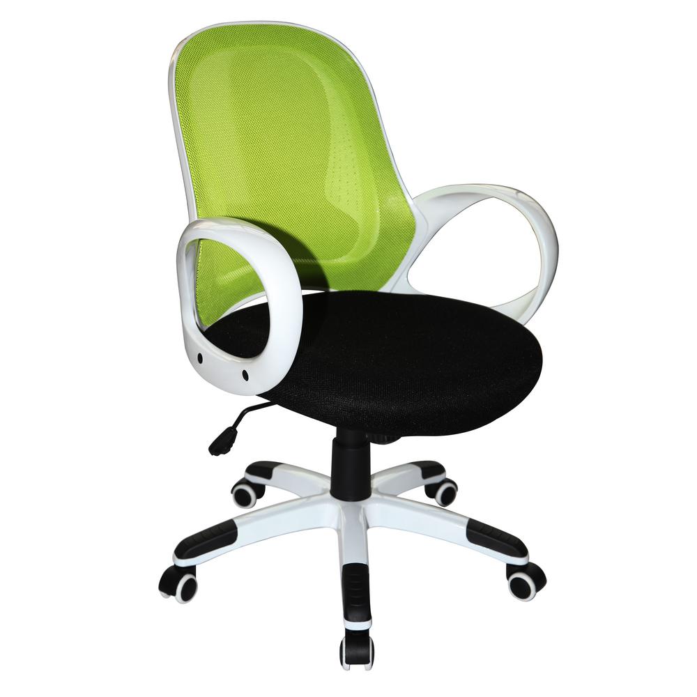 Boraam Nelson Lime Green and Black and White Office Chair97919 The