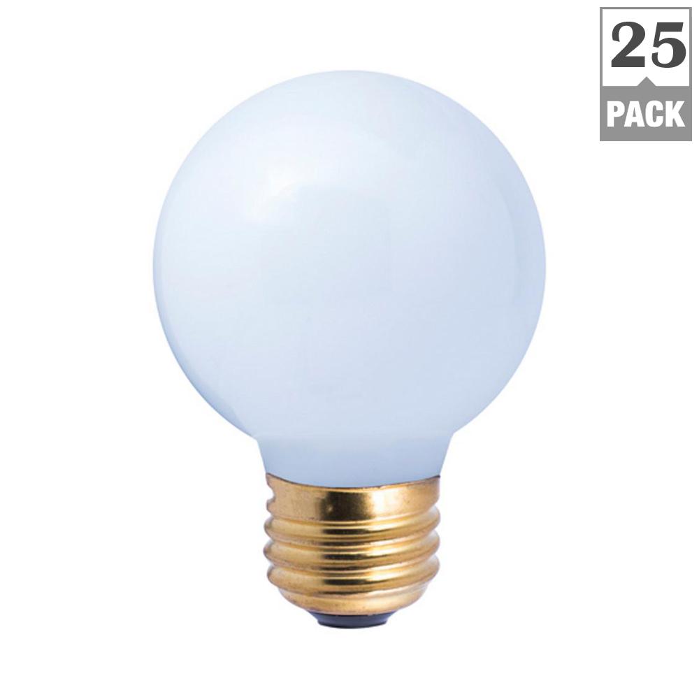 Bulbrite 25-Watt G19 White Dimmable Warm White Light Incandescent Light ...