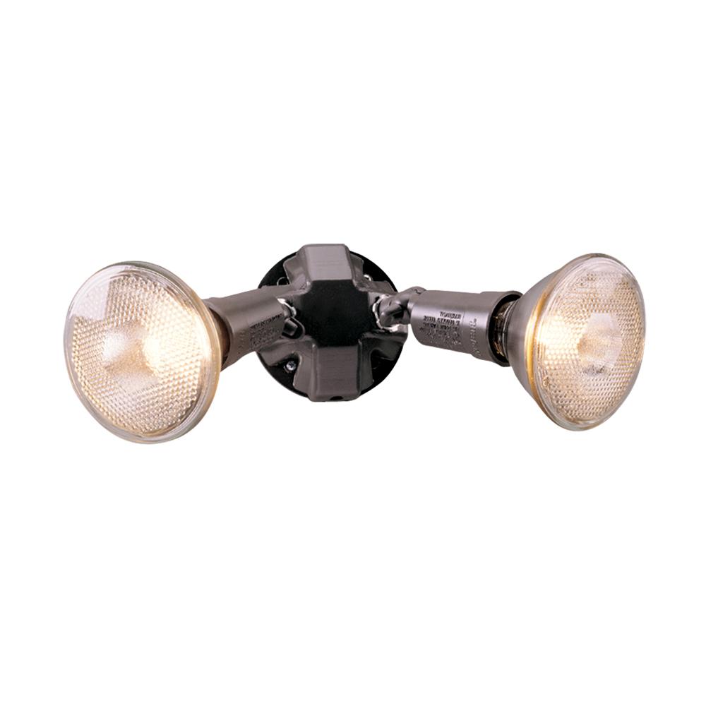 No Bulbs Included Flood And Spot Lights Bronze Outdoor 300 Watt Bronze Outdoor Par Twin Head Security Flood Light