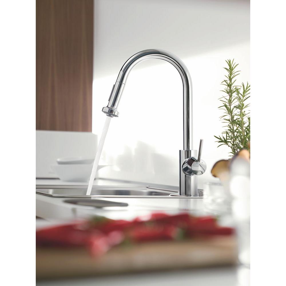 Hansgrohe Talis S Single Handle Pull Down Sprayer Kitchen Faucet