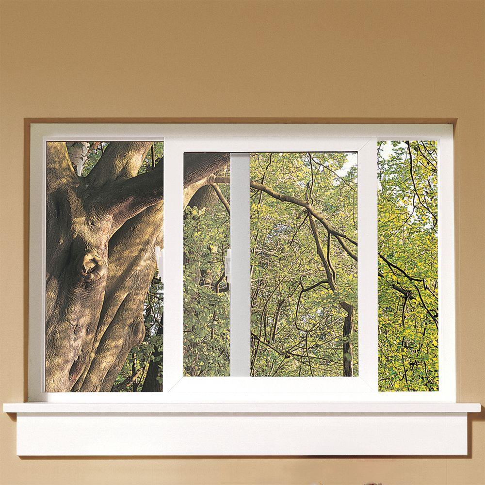 Jeld Wen 59 5 In X 47 V 1500 Series White Vinyl Left Handed Sliding Window With Fibergl Mesh Screen Jeld Wen 59 5 In X 47 V 1500 Series White Vinyl Left Handed Sliding Window With Fibergl Mesh Screen