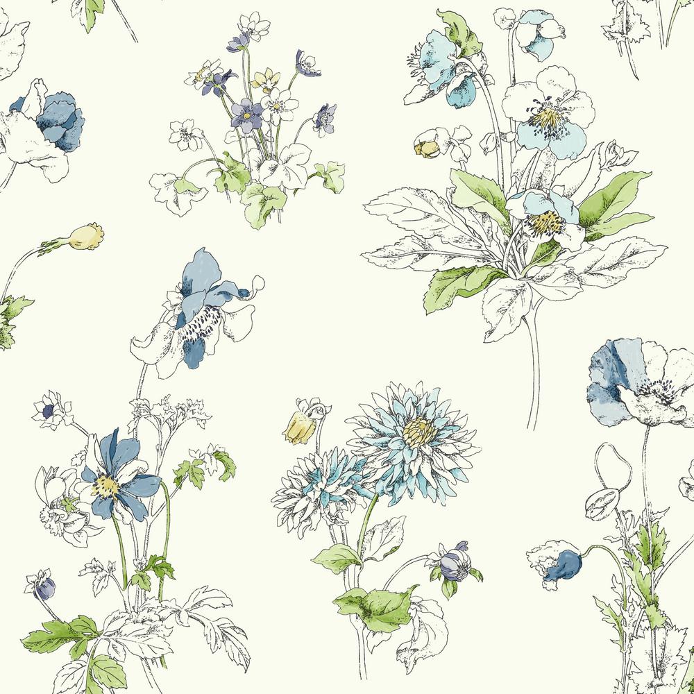 York Wallcoverings Waverly Meadow in Bloom Wallpaper GP5947 The Home
