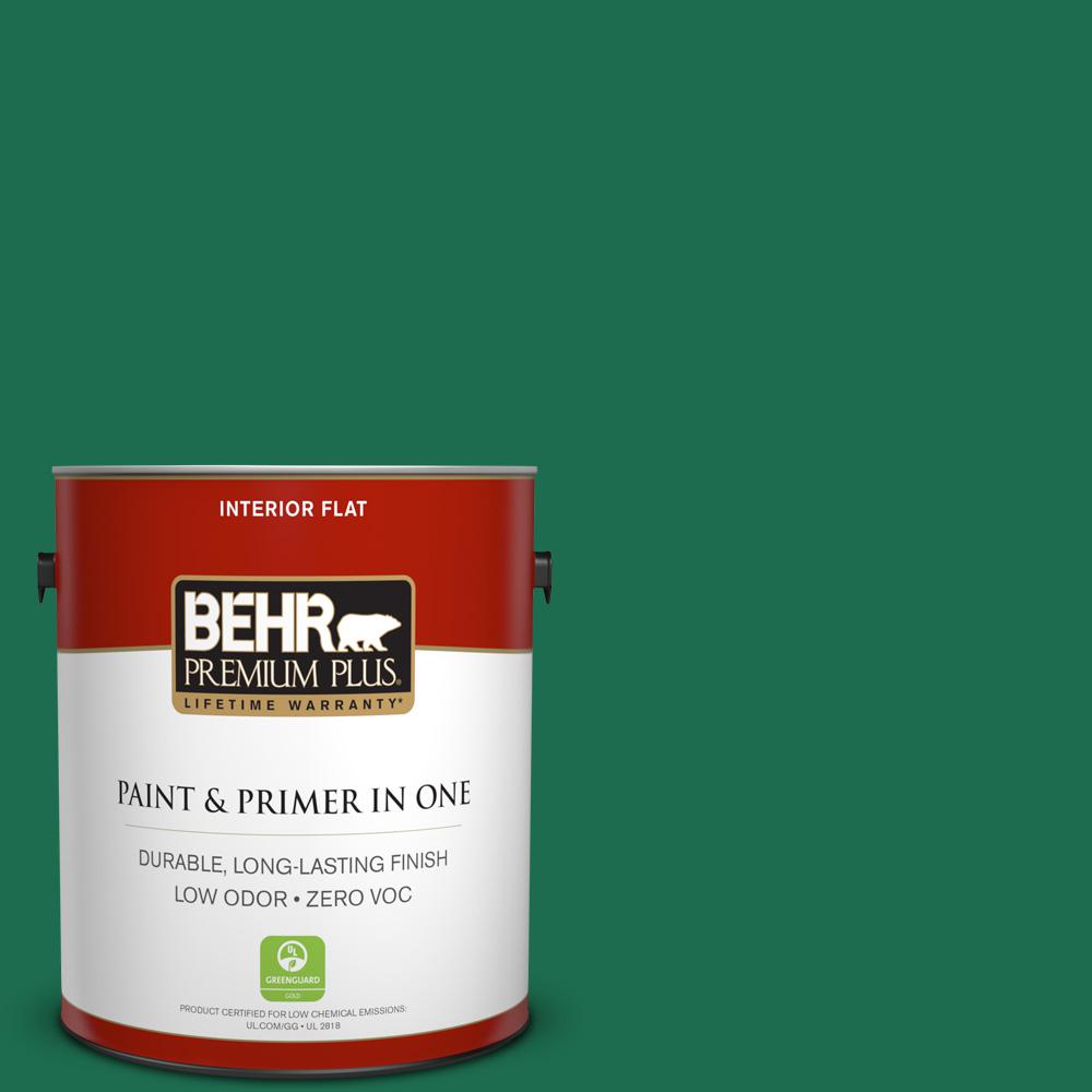 BEHR Premium Plus 1 gal. SH470 Precious Emerald Flat Zero VOC