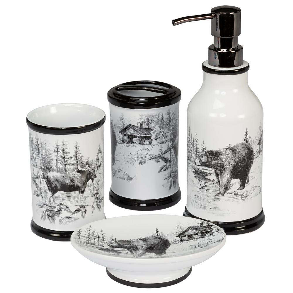 bathroom soap and lotion dispenser set