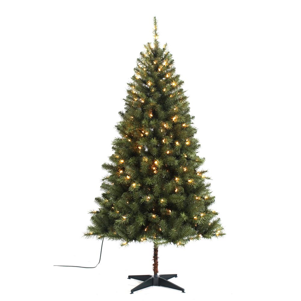 6.5 Ft. Pre-Lit Santa Head Artificial Christmas Tree With ...