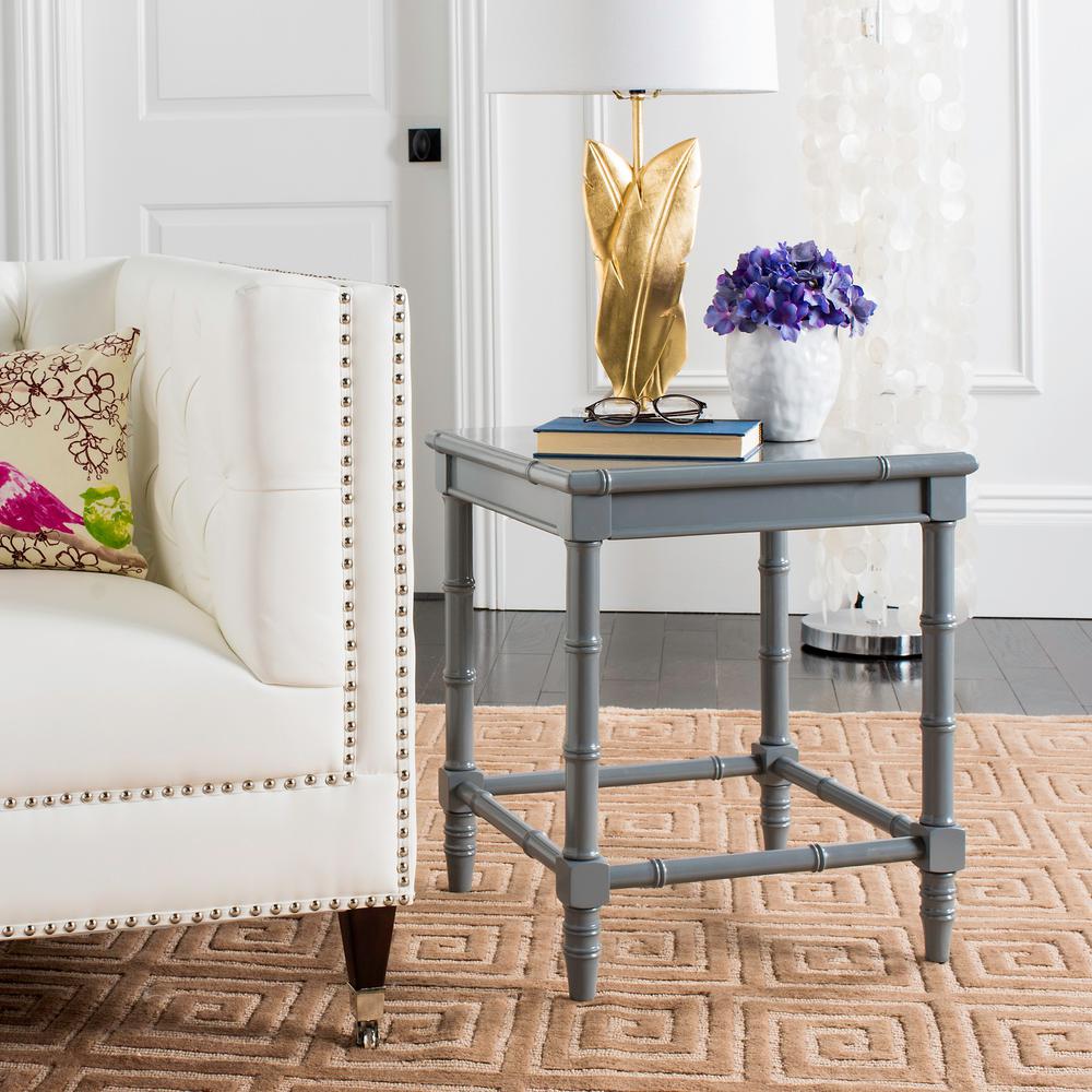 Safavieh Everly Vintage Gray Storage Side Table Amh5743d