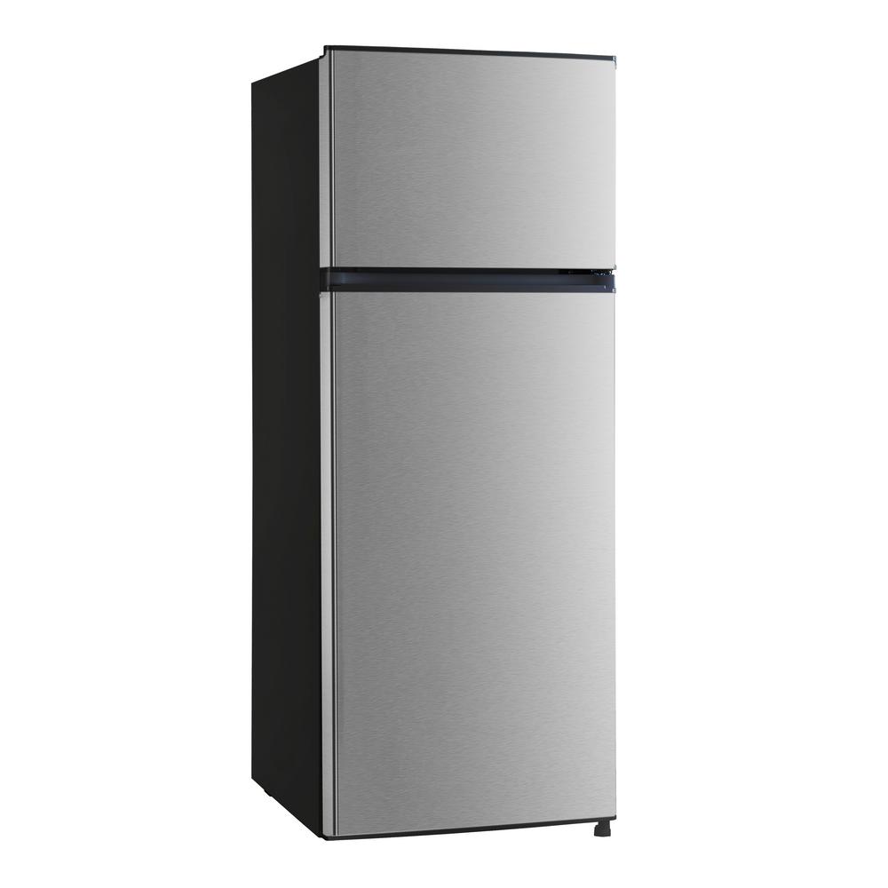 Vissani 7.1 cu. ft. Top Freezer Refrigerator in Stainless Steel Look | eBay 7.1 Cu. Ft. Top Freezer Refrigerator In Stainless Steel Look