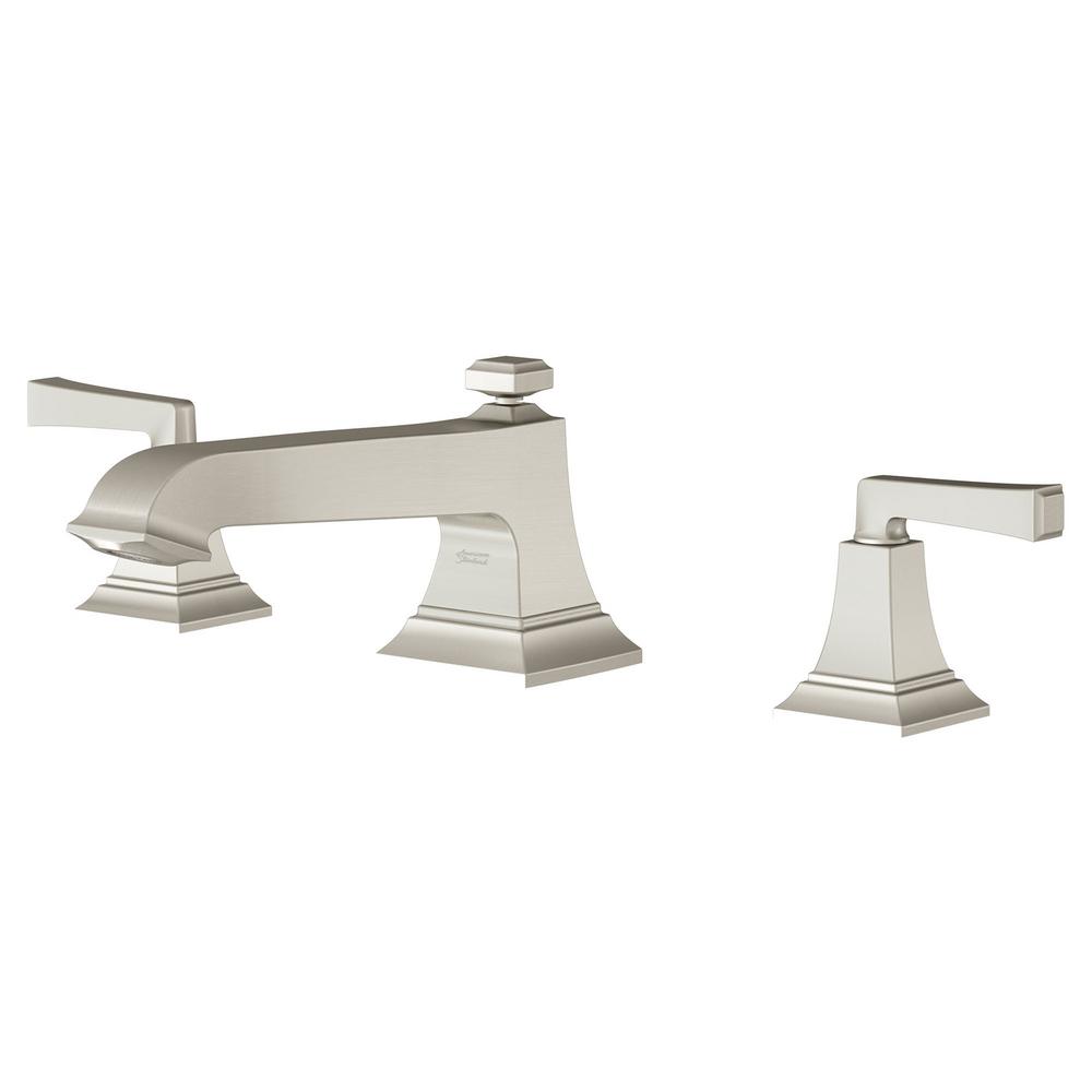 American Standard Town Square S 2 Handle Deck Mount Roman Tub Faucet In Brushed Nickel T455900 295 The Home Depot