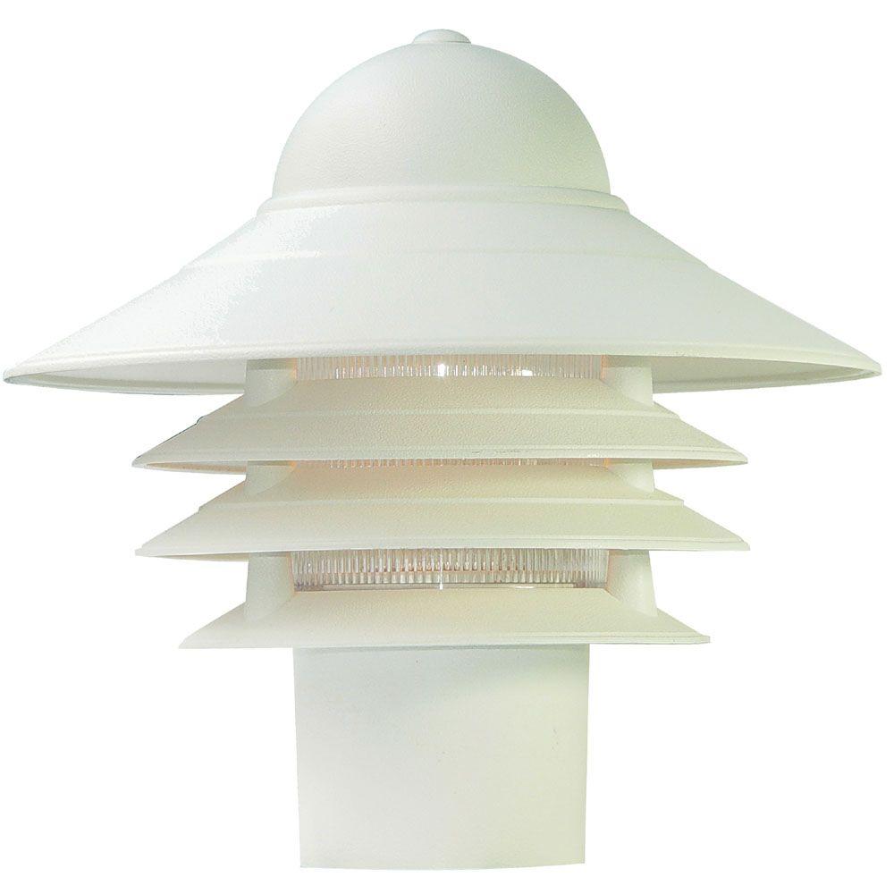 Plastic Post Lighting Outdoor The Home Depot Mariner Textured White Outdoor Post Mount Light Fixture