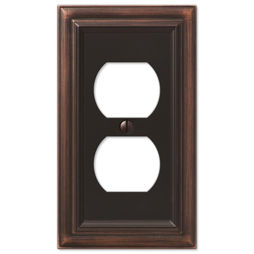 Amerelle Continental 1Duplex Wall Plate, Aged Bronze94DVB The Home Depot