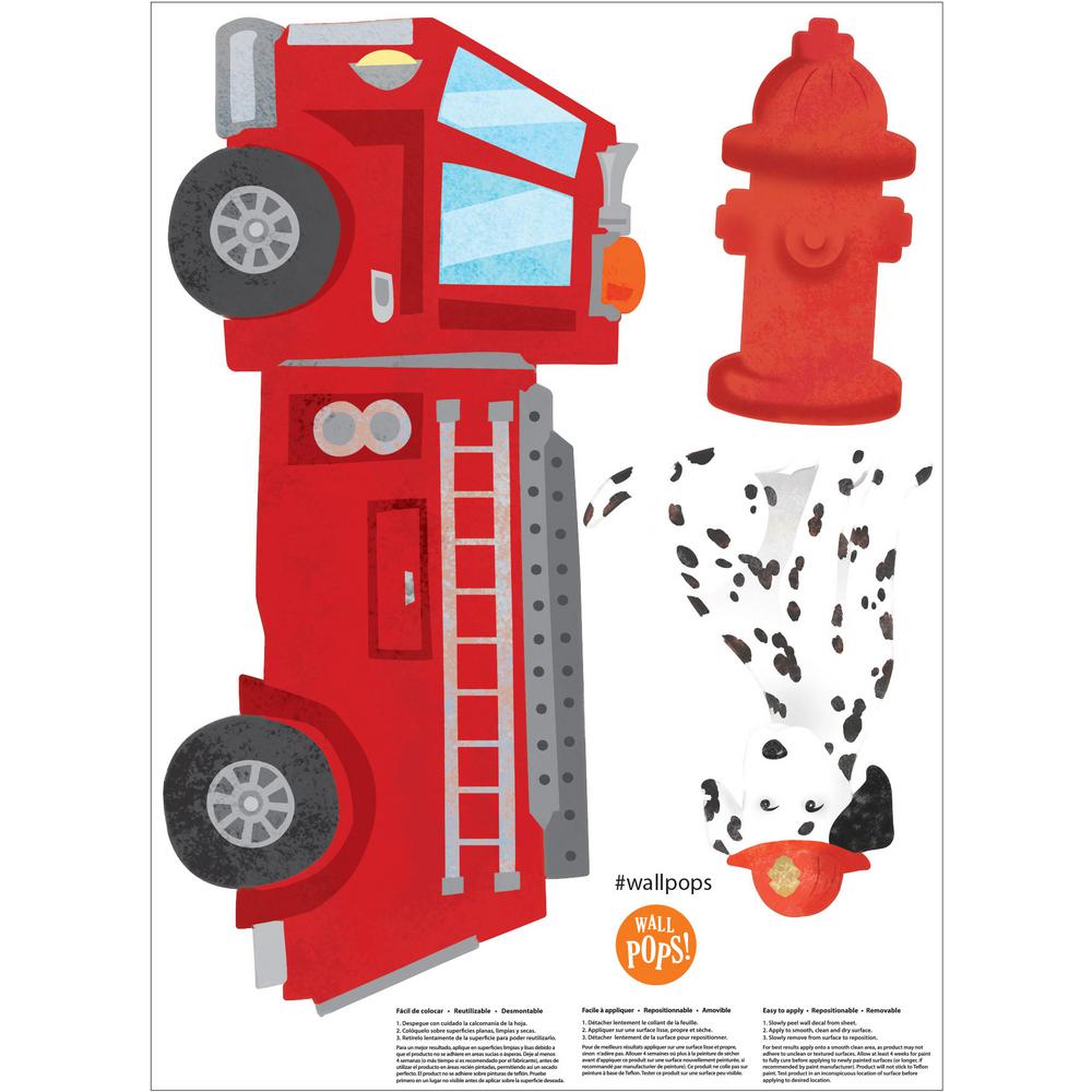 Red Fire Station Wall Decal Red Fire Station Wall Decal
