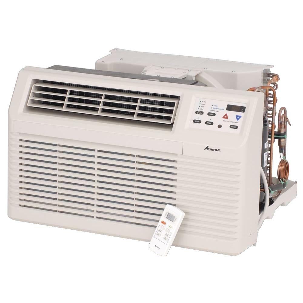 Amana 7 400 Btu 230 Volt 208 Through The Wall Air Conditioner Amana 7 400 Btu 230 Volt 208 Through The Wall Air Conditioner And Heat Pump With 3 5 Kw Electric Remote Pbh073g35cc Home Depot