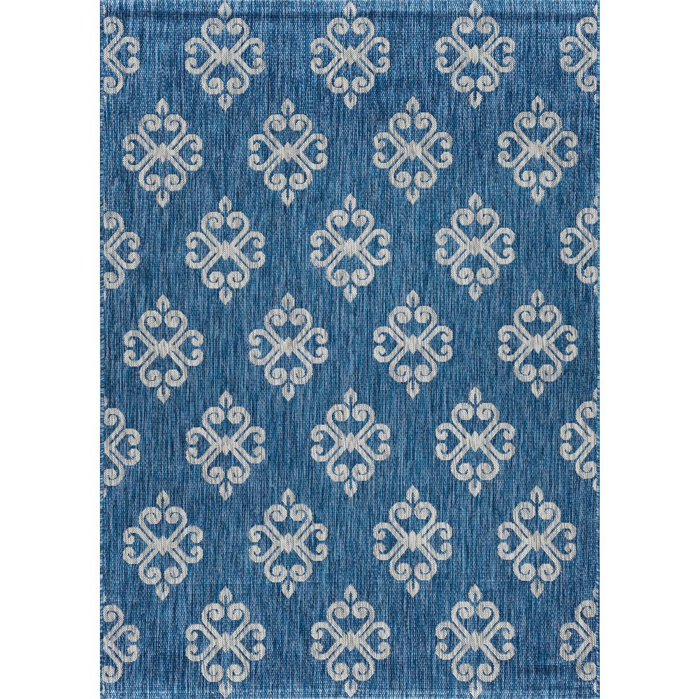 Tayse Rugs Veranda Indigo 8 ft. x 10 ft. Indoor/Outdoor Area Rug