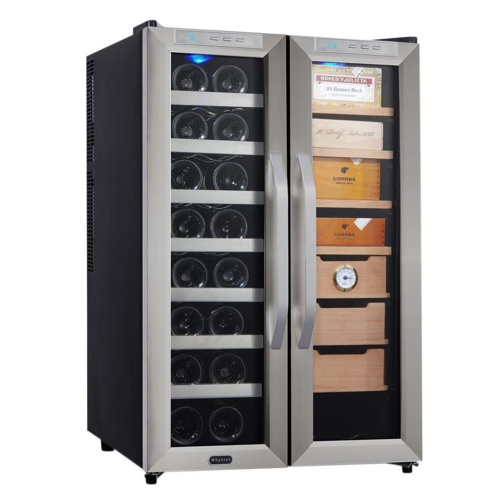 Whynter Freestanding 3 6 Cu Ft 16 Bottle Wine Cooler And Cigar