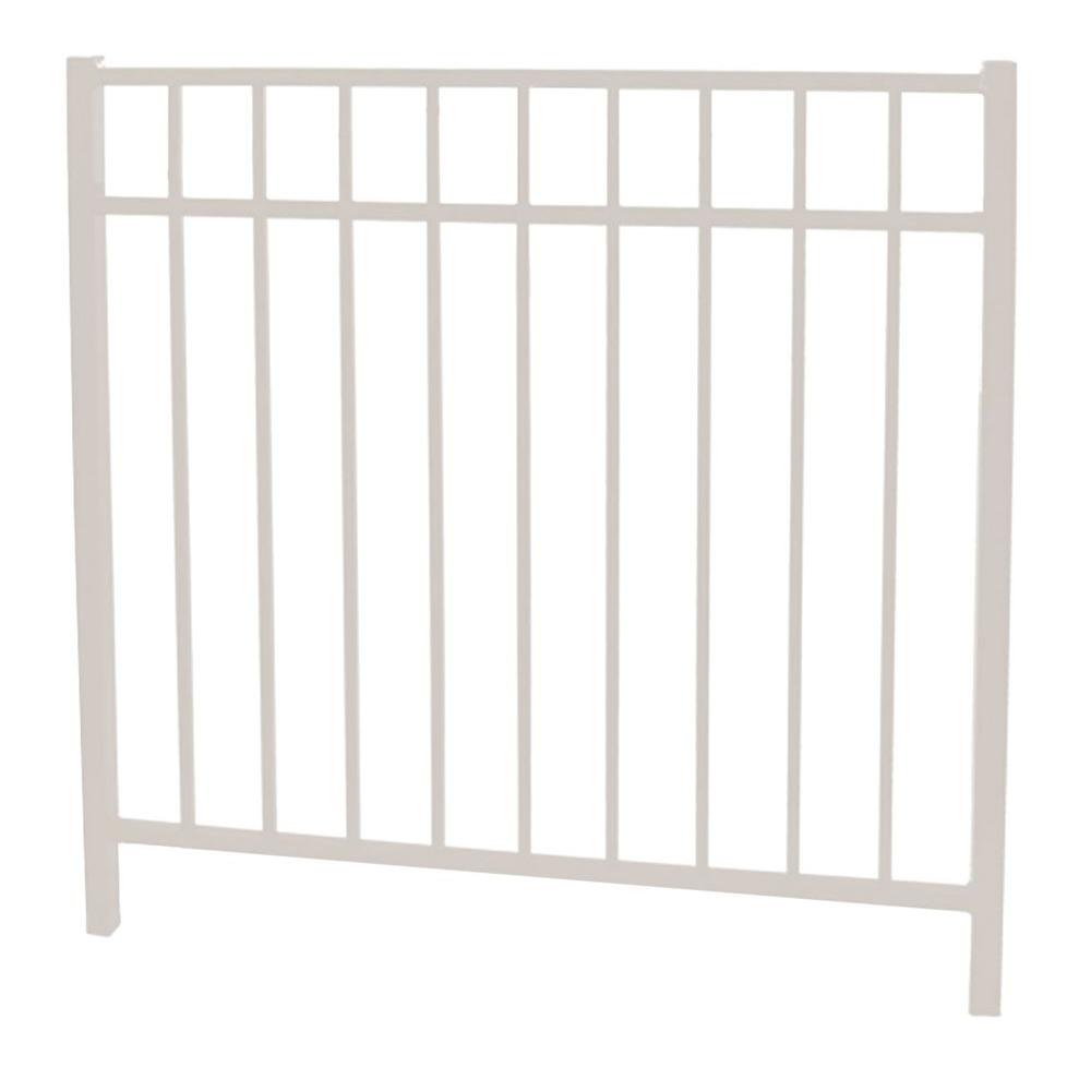 Vinnings 4 ft. W x 4.5 ft. H White Aluminum Fence Gate