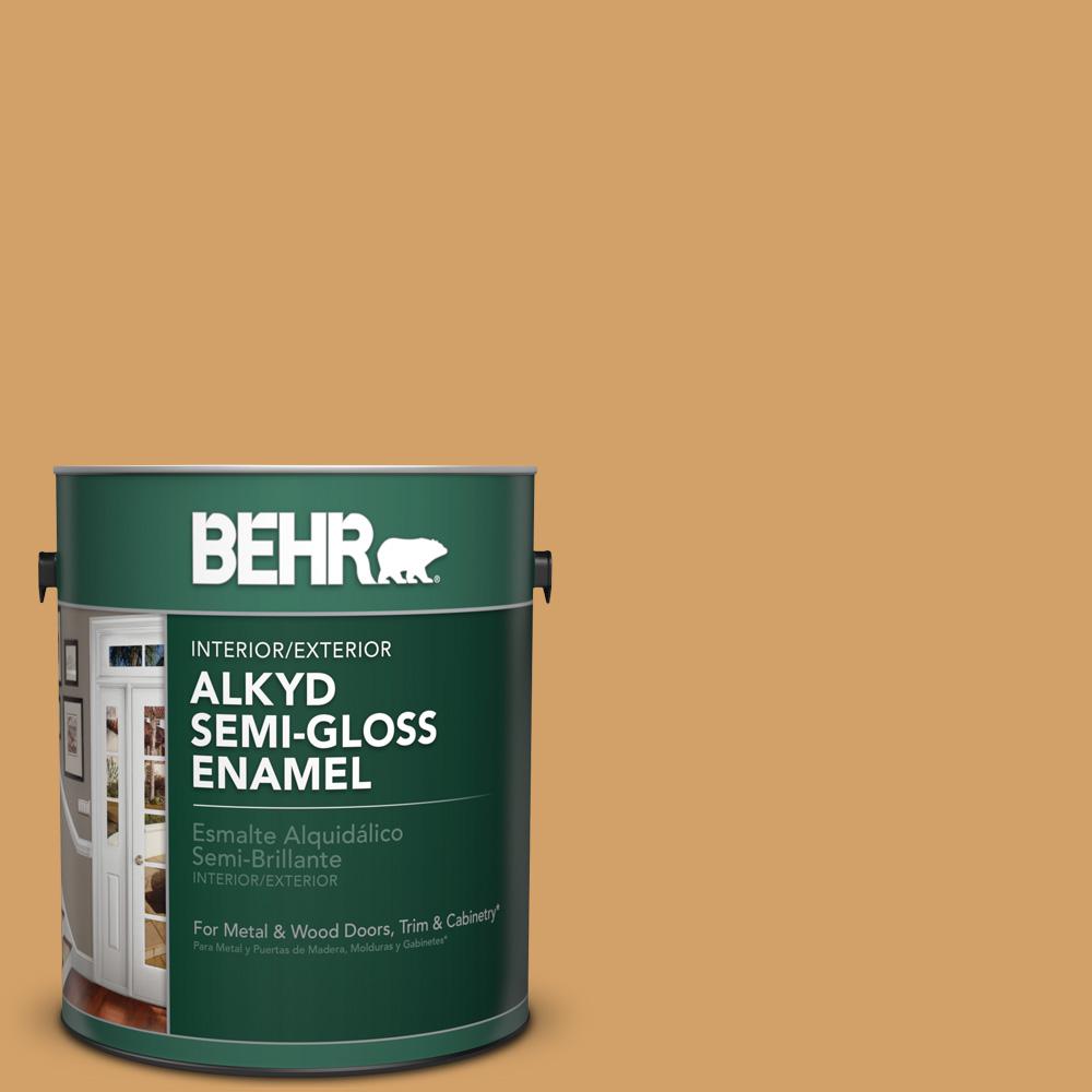 BEHR 1 gal. PPU1401 Arrowhead Lake SemiGloss Enamel Alkyd Interior