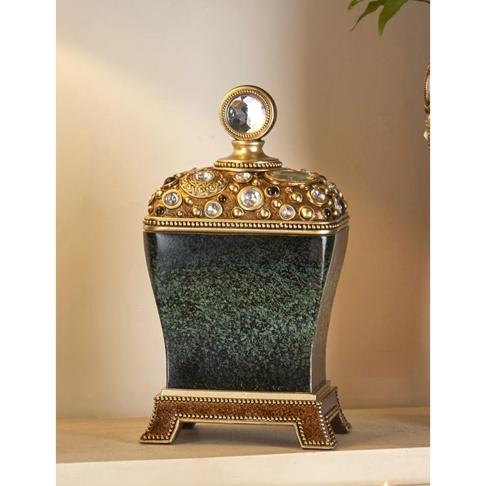 14-Inch Height ORE International K-4266JX Stellaire Jewelry Box Black