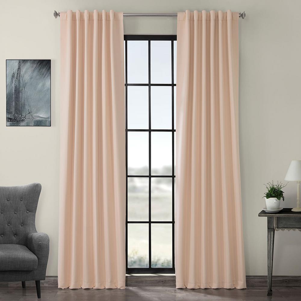 Exclusive Fabrics & Furnishings Bellini Peach Pink Blackout Curtain