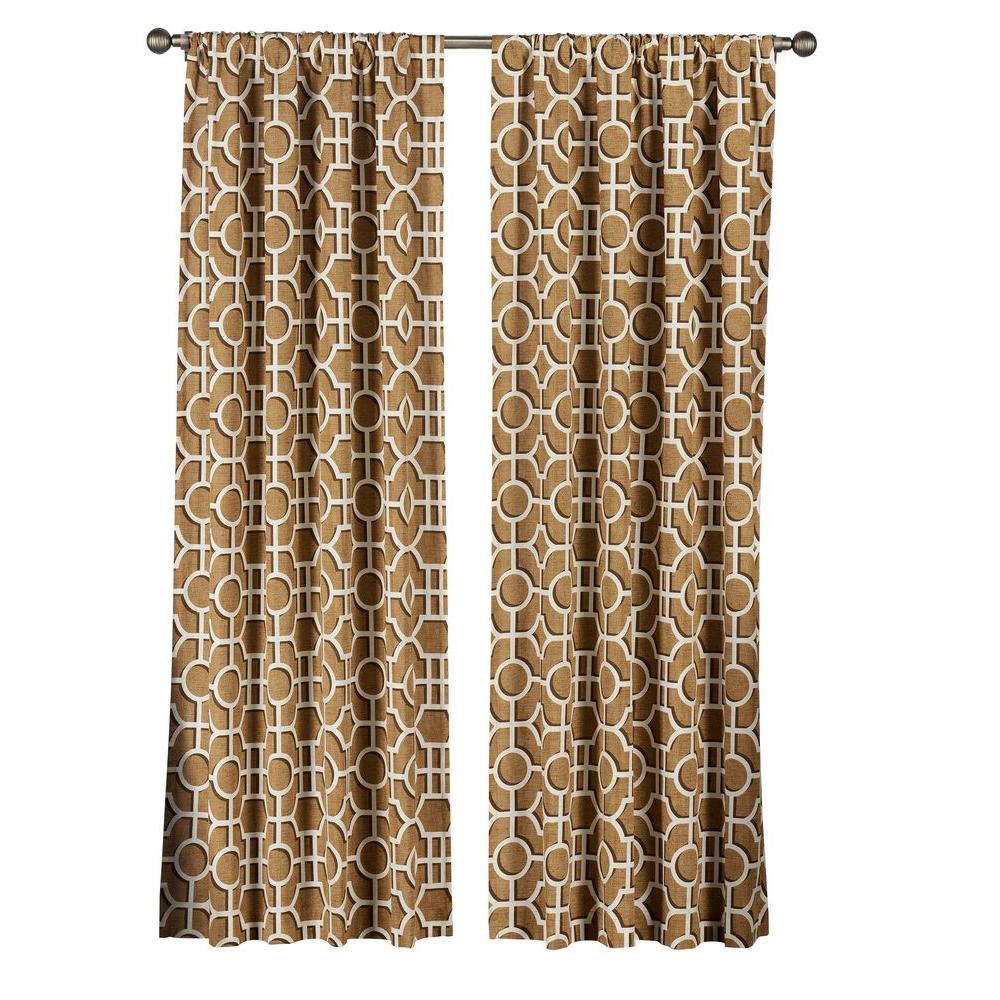 Creative Home Ideas Semi Opaque Paige 100 Cotton Extra Wide 84 In