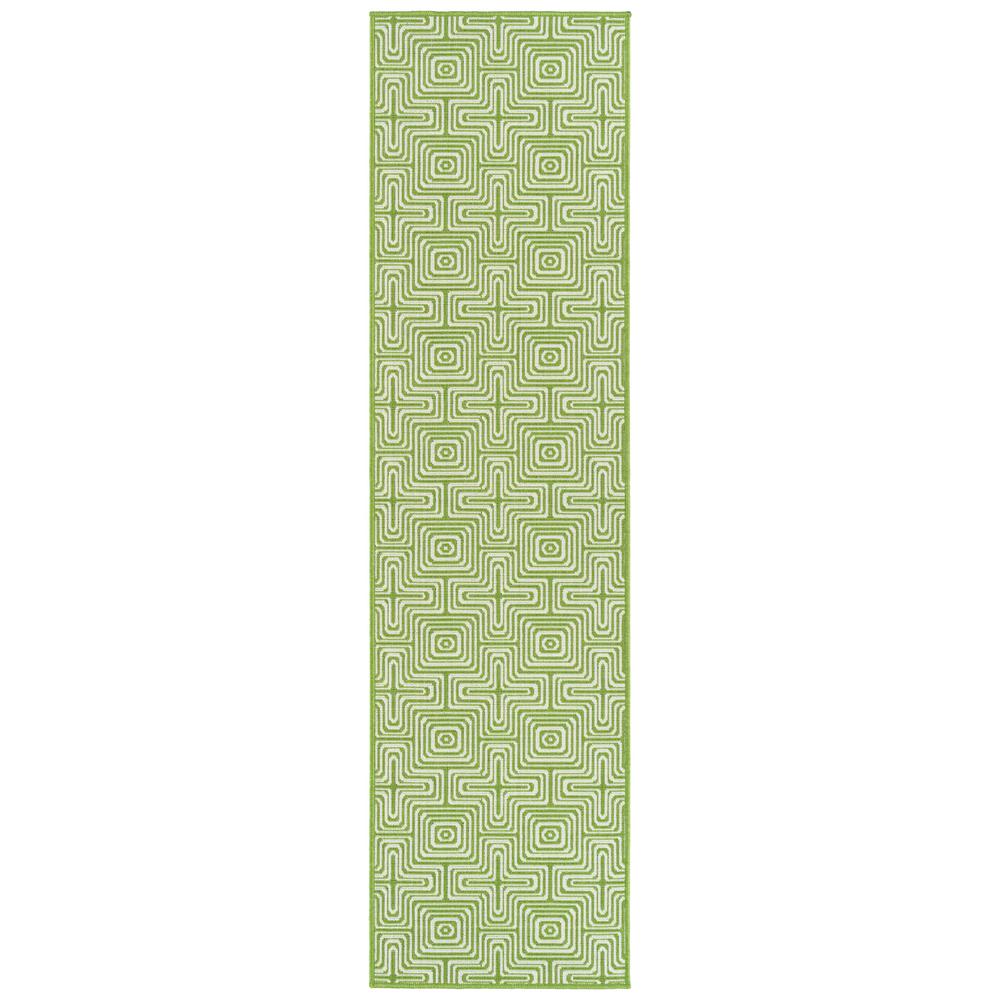 Kaleen Amalie Lime Green 2 ft. 2 in. x 8 ft. Indoor/Outdoor Runner Rug