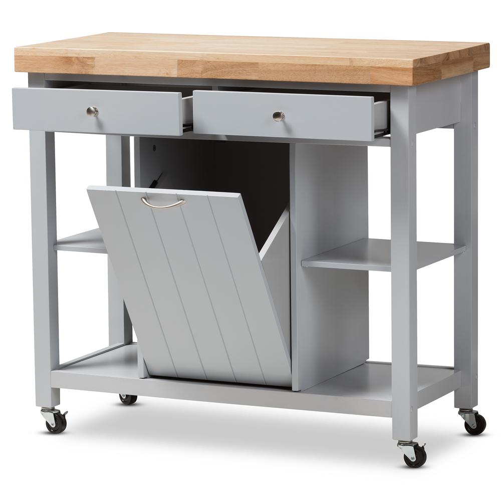 Baxton Studio Hayward Gray Kitchen Cart With Pull Out Baxton Studio Hayward Gray Kitchen Cart With Pull Out