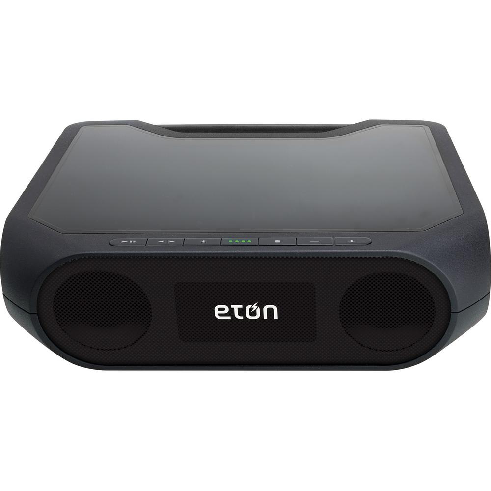 Eton Rugged Rukus All-Terrain Portable Solar Wireless Sound System Black