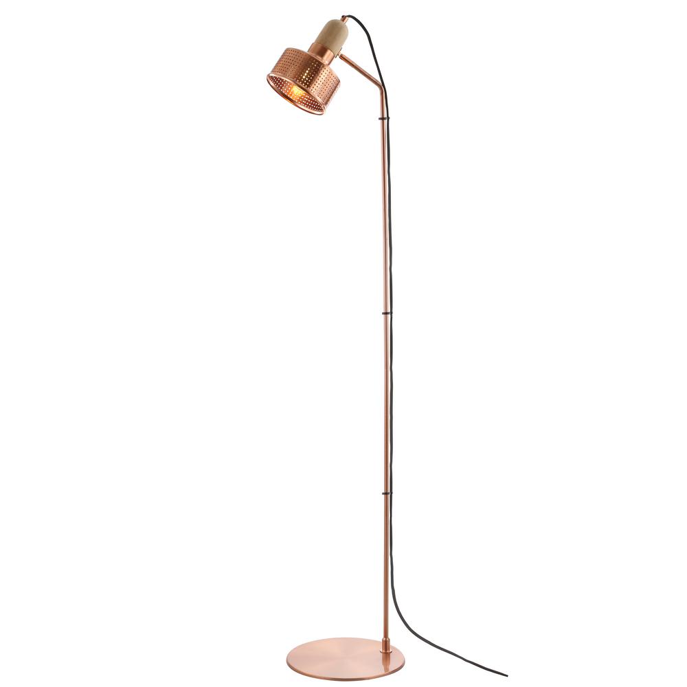 Safavieh Leston 59 In Copper Arc Floor Lamp With Shade Safavieh Leston 59 In Copper Arc Floor