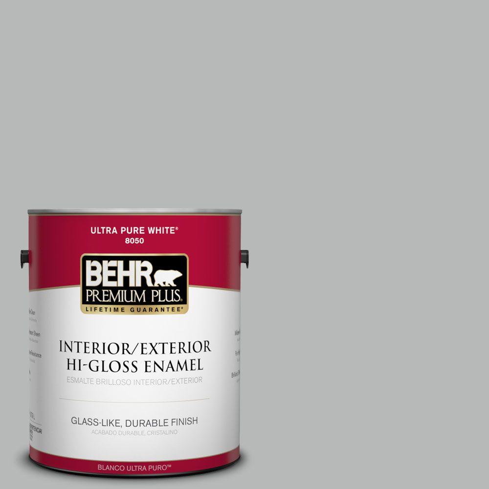 Behr Premium Plus Gal N Lunar Surface Hi Gloss Enamel Interior Exterior Paint