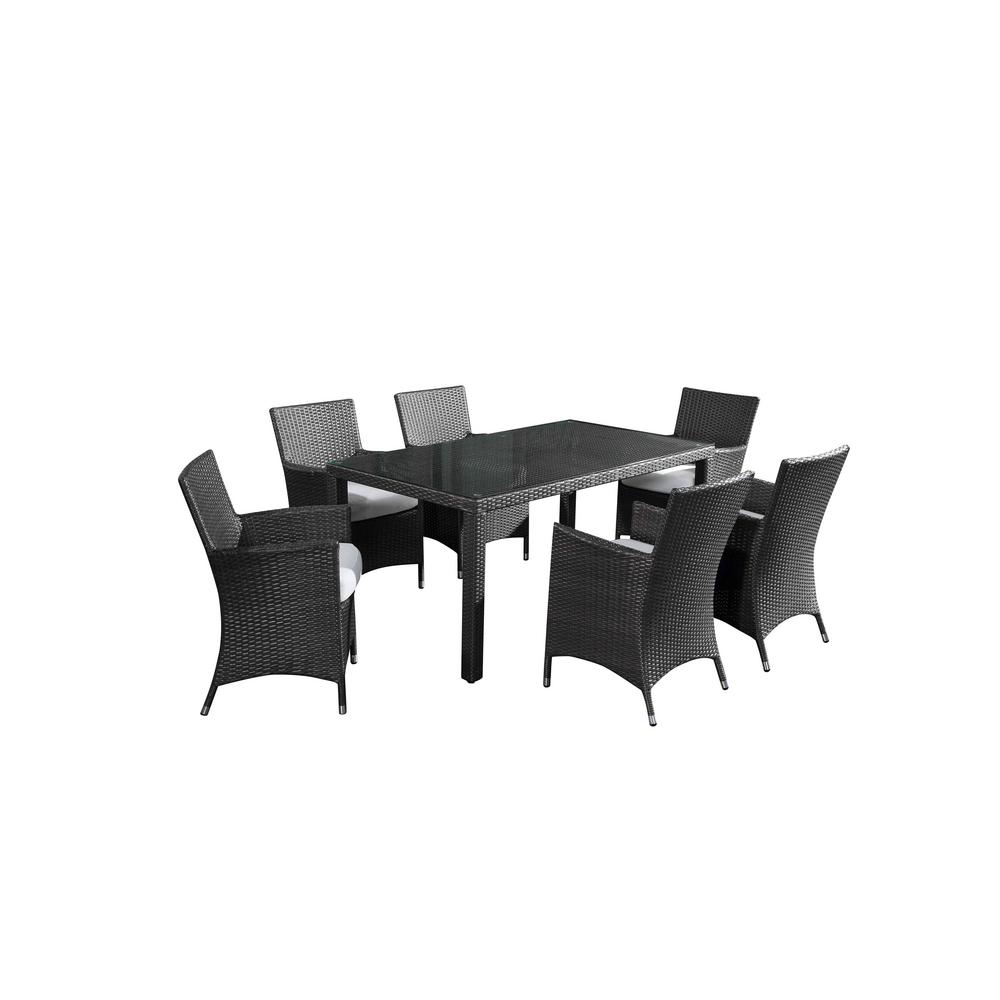 Velago Chiasso 7 Piece All Weather Wicker Outdoor Patio Dining Set