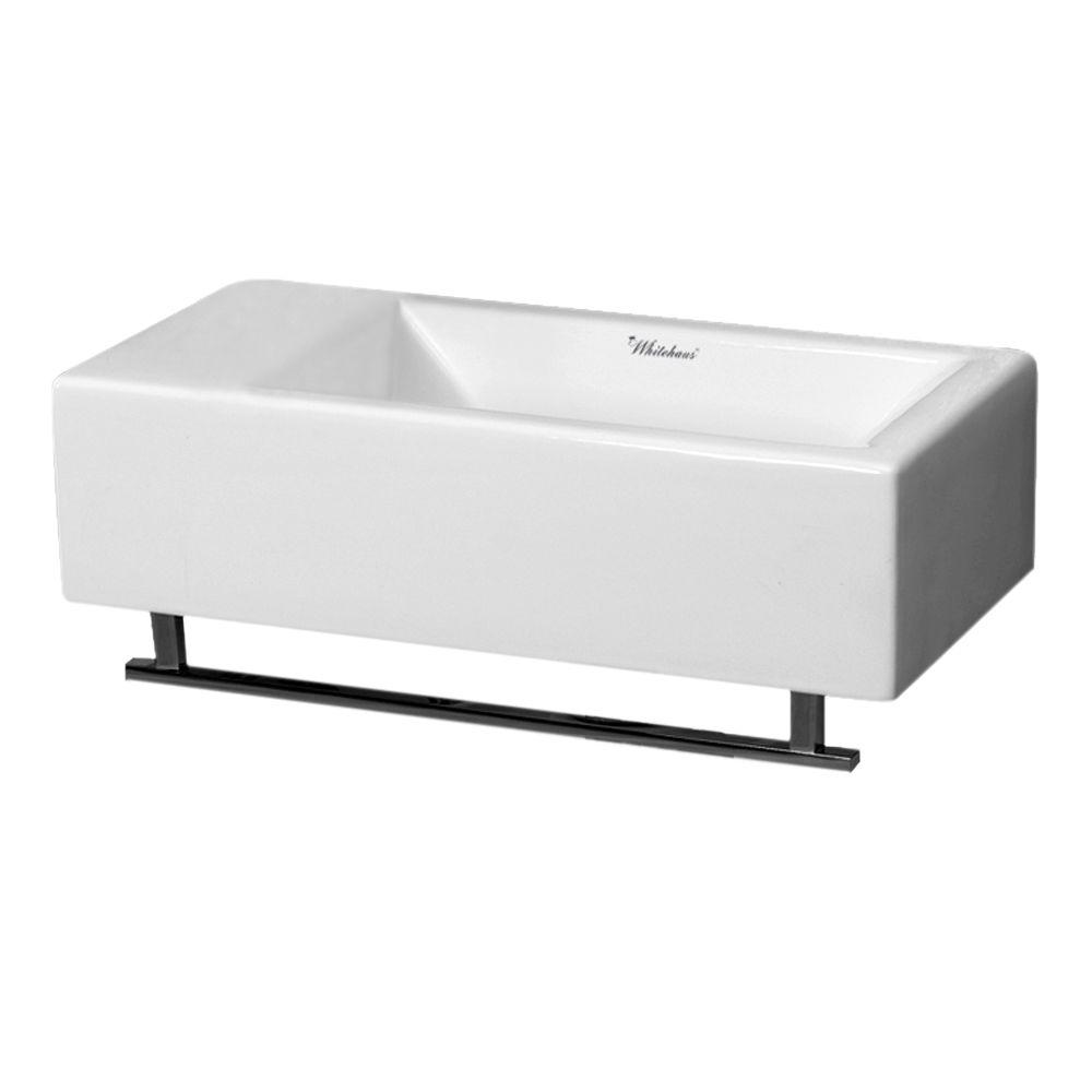 Whitehaus Collection Isabella Wall Mounted Bathroom Sink In White