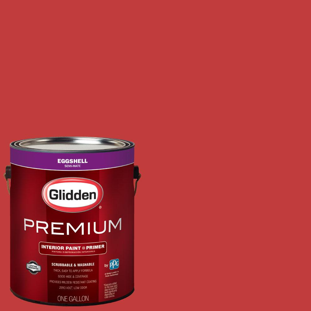 Glidden Premium 1 Gal Nhl 011c Detroit Red Wings Dark Eggshell Nhl 011c Detroit Red Wings Dark Eggshell Interior Paint With Primer