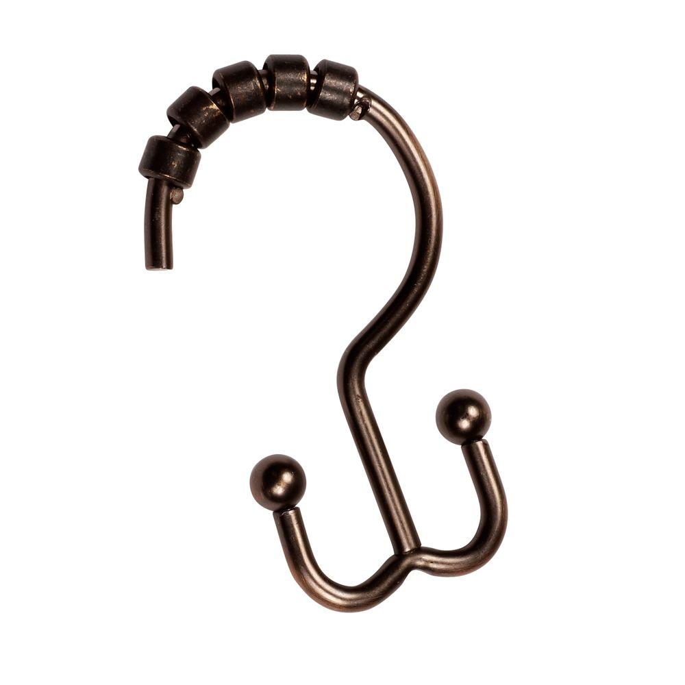 Glacier Bay Double Roller Shower Hook In Bronze 96rbhd The Home Depot Glacier Bay Double Roller Shower Hook In Bronze