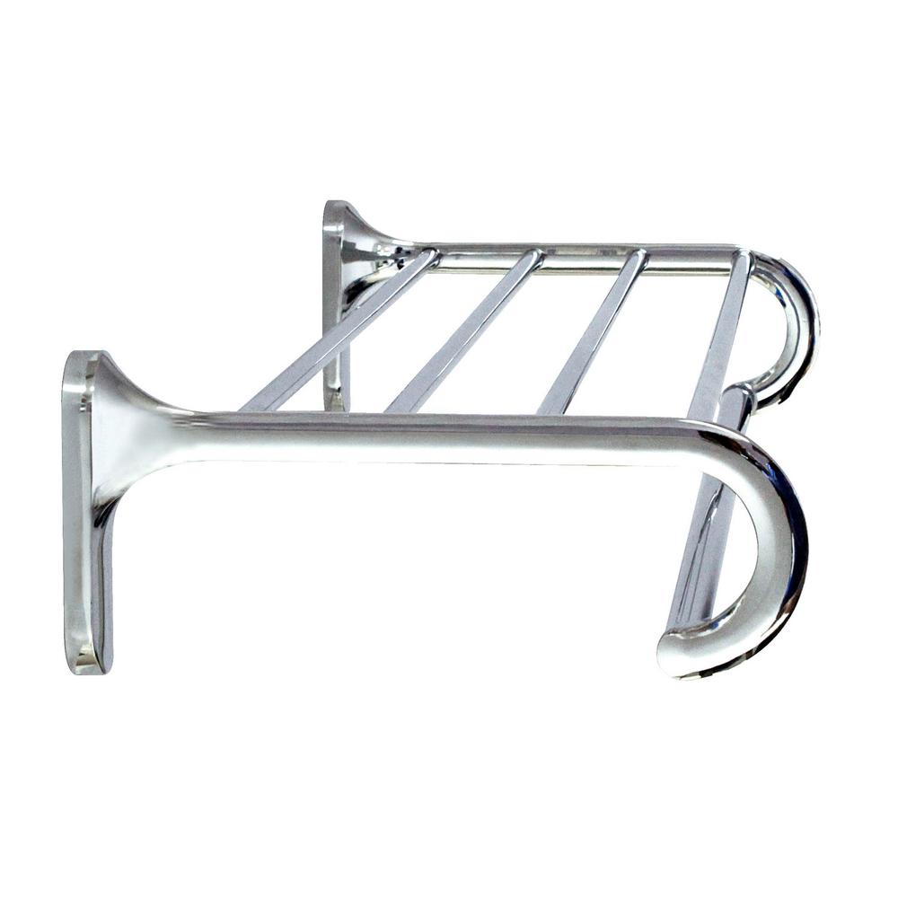 MODONA 24 in. Wall Mounted Towel Rack in Polished Chrome-TB04-A - The Home Depot