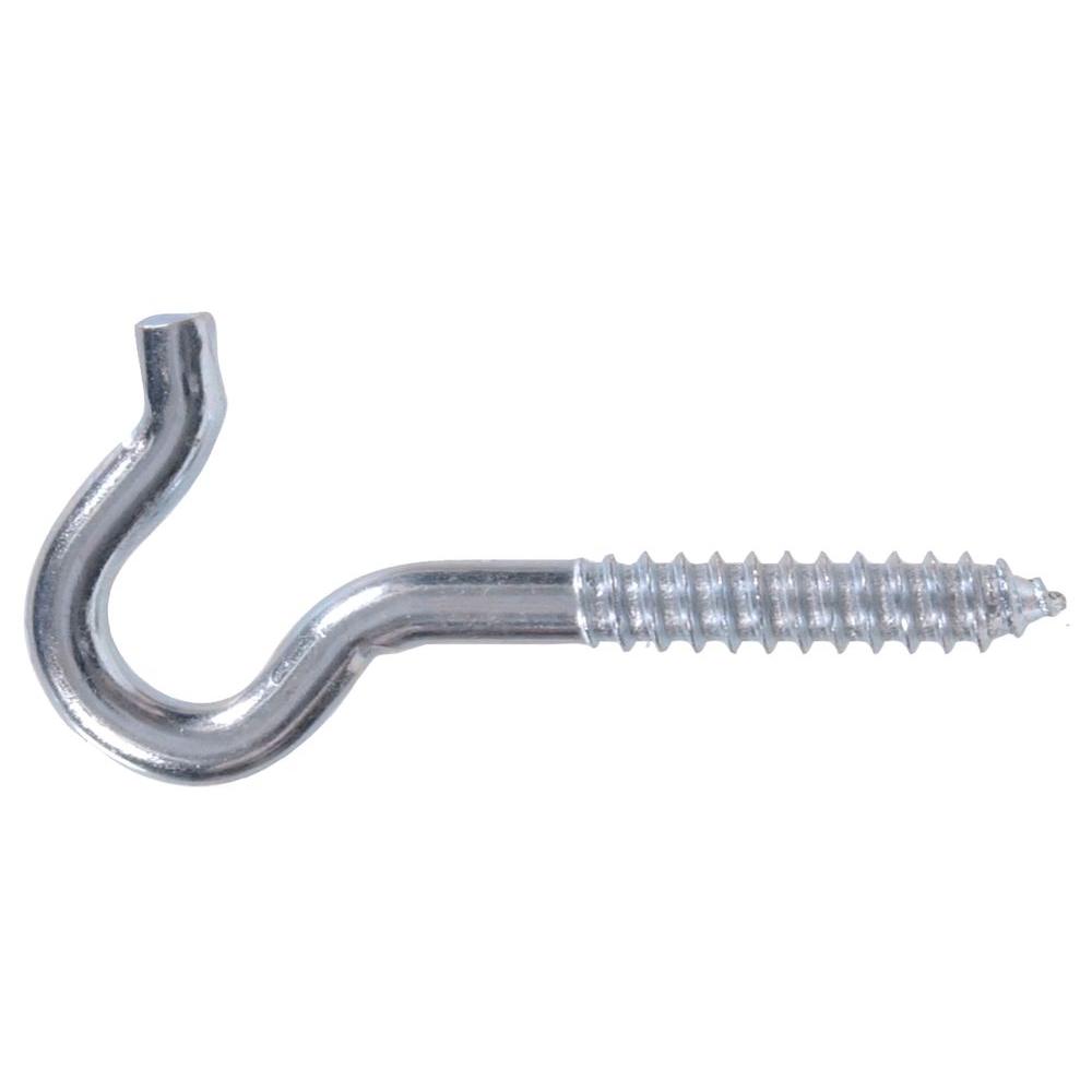 Hardware Essentials 3/8 x 10 in. ZincPlated Heavy Duty Screw Hook (5