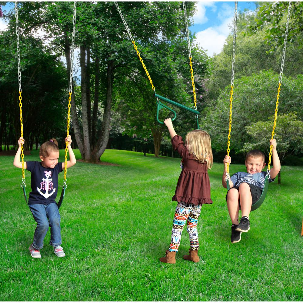 swing set with fort