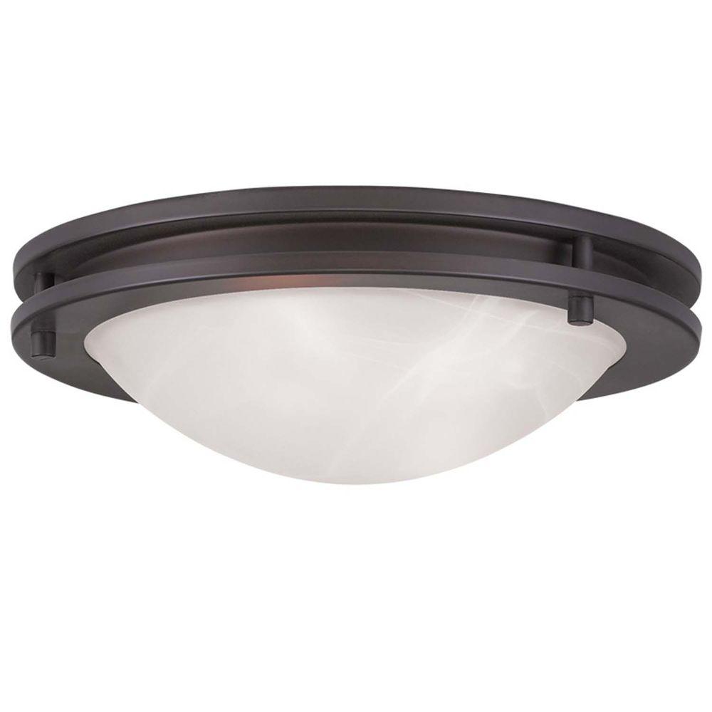 Livex Lighting Providence 2Light Bronze Incandescent Ceiling Flush