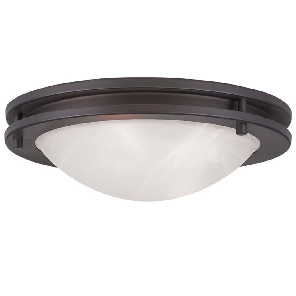 Portfolio 9 45 In W Chrome Frosted Glass Ceiling Flush Mount
