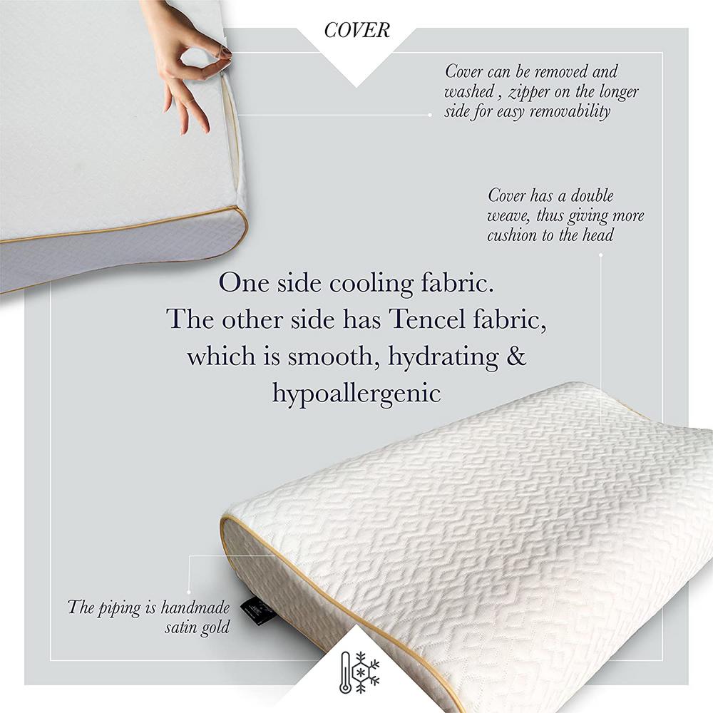 1 PACK Queen Hot Bamboo Pillow Memory Foam Hypoallergenic Cool Comfort NEW A1