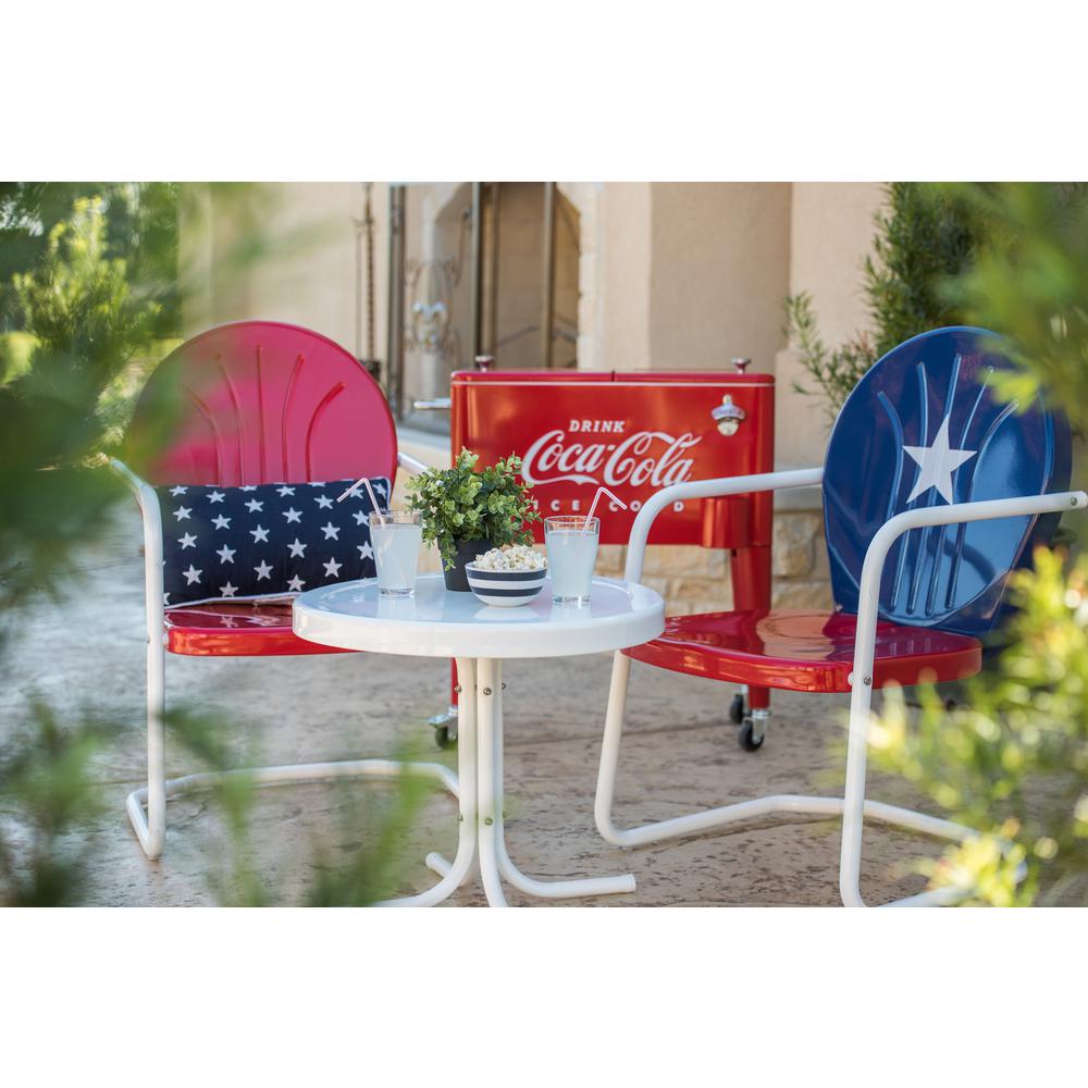 Leigh Country Retro Red Metal Patio Lawn Chair Tx 93486 The Home Depot