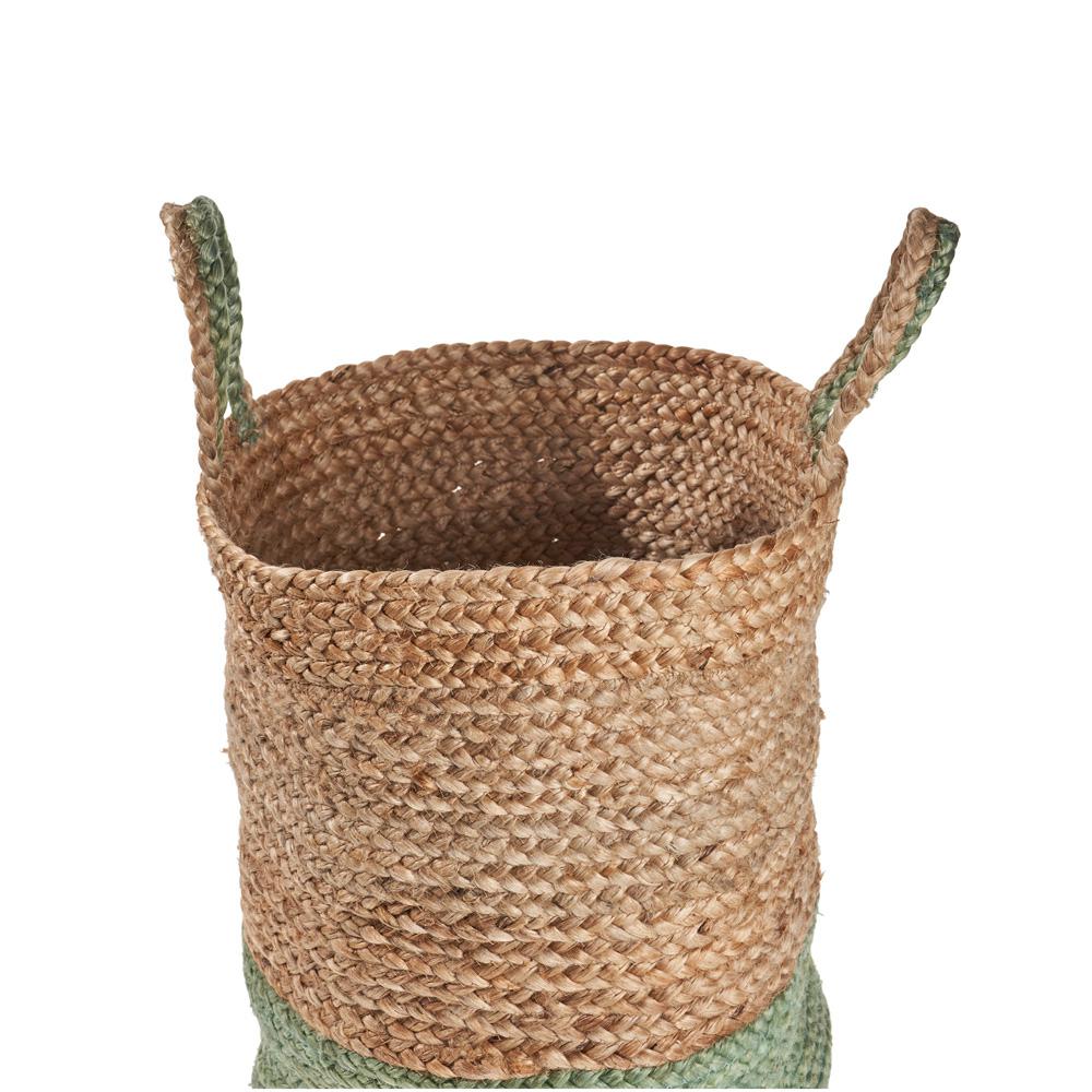 green storage baskets