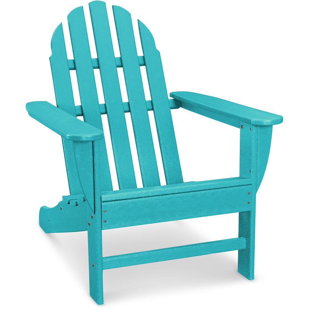 Hanover Classic All Weather Plastic Adirondack Chair In Aruba Blue