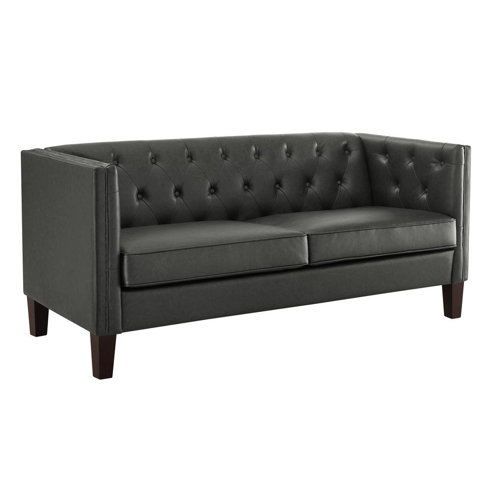 Dorel Living Felix Dark Gray Modern Chesterfield Sofa Fh8032 The Dark Gray Modern Chesterfield Sofa