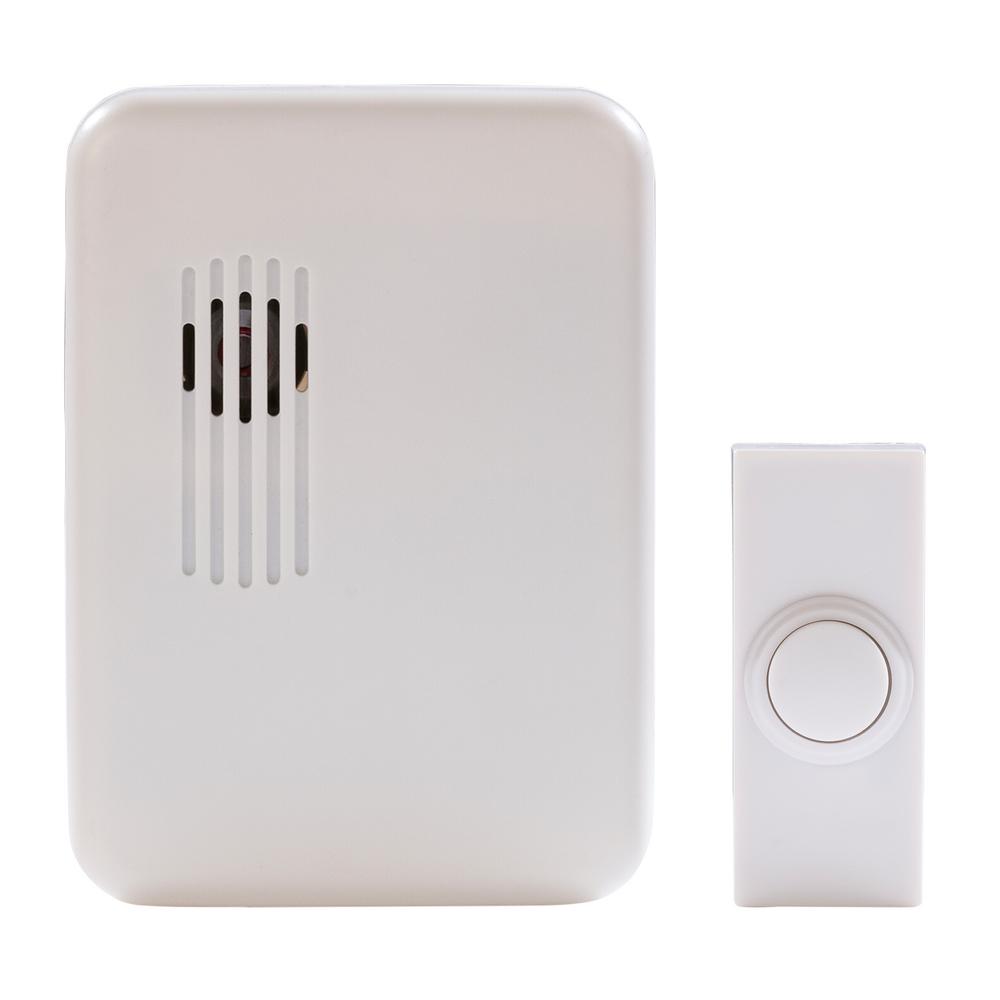 Hampton Bay Wireless Battery Operated Door Bell Kit With 1 Push