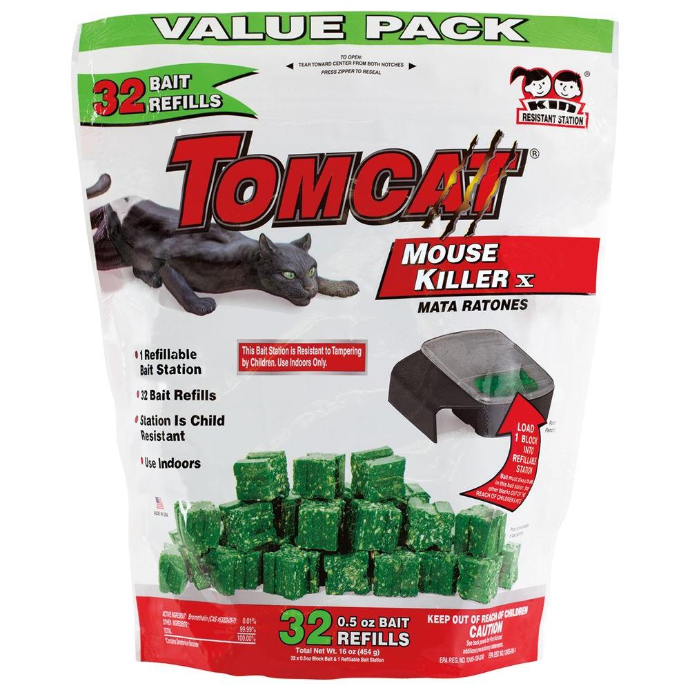 Tomcat Mouse Killer Refillable Bait Station (32-Count)-23432 - The Home