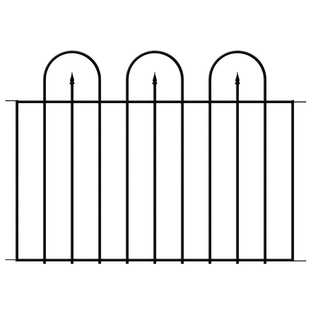 Hampton Bay Westbrook 36 In X 48 Black Steel Fence Panel 860039 Hampton Bay Westbrook 36 In X 48 Black Steel Fence Panel