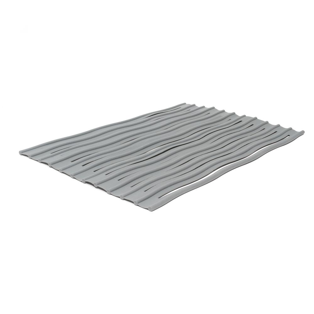 STERLING Ludington 16.3 in. Ash Grey Silicone Kitchen Sink Mat20288