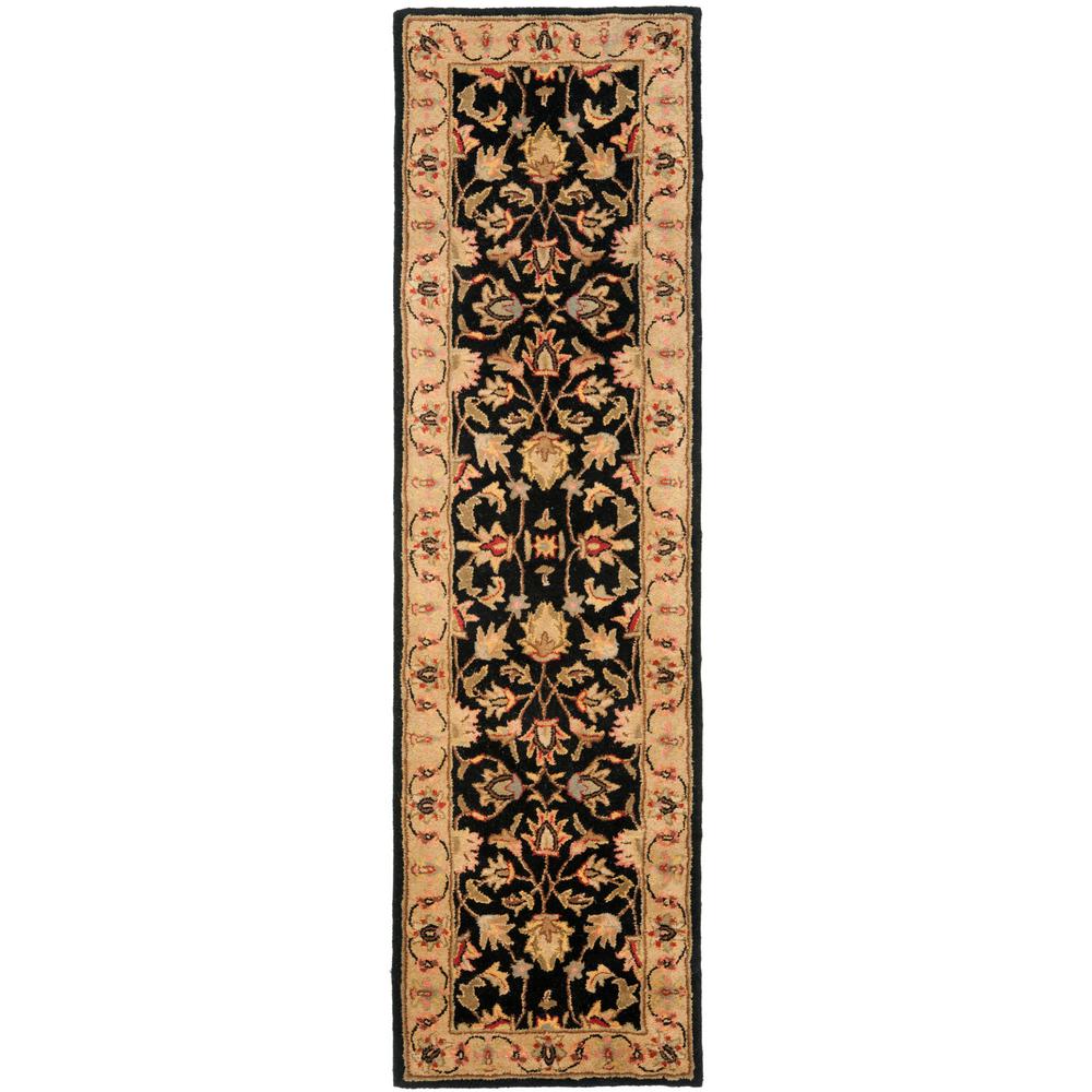 Safavieh Heritage Black/Gold 2 ft. x 14 ft. Runner RugHG957A214 The